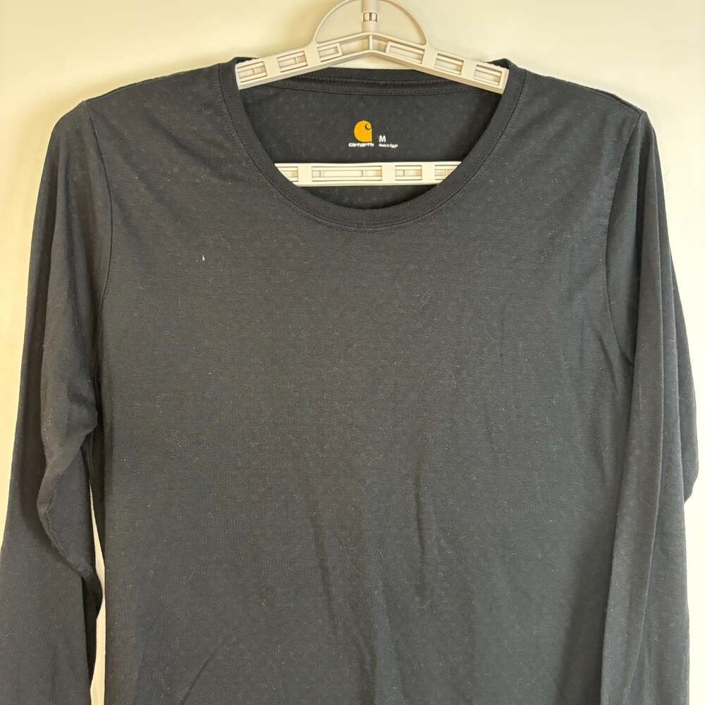 Carhartt long sleeve tee womens M black stretch textured lightweight